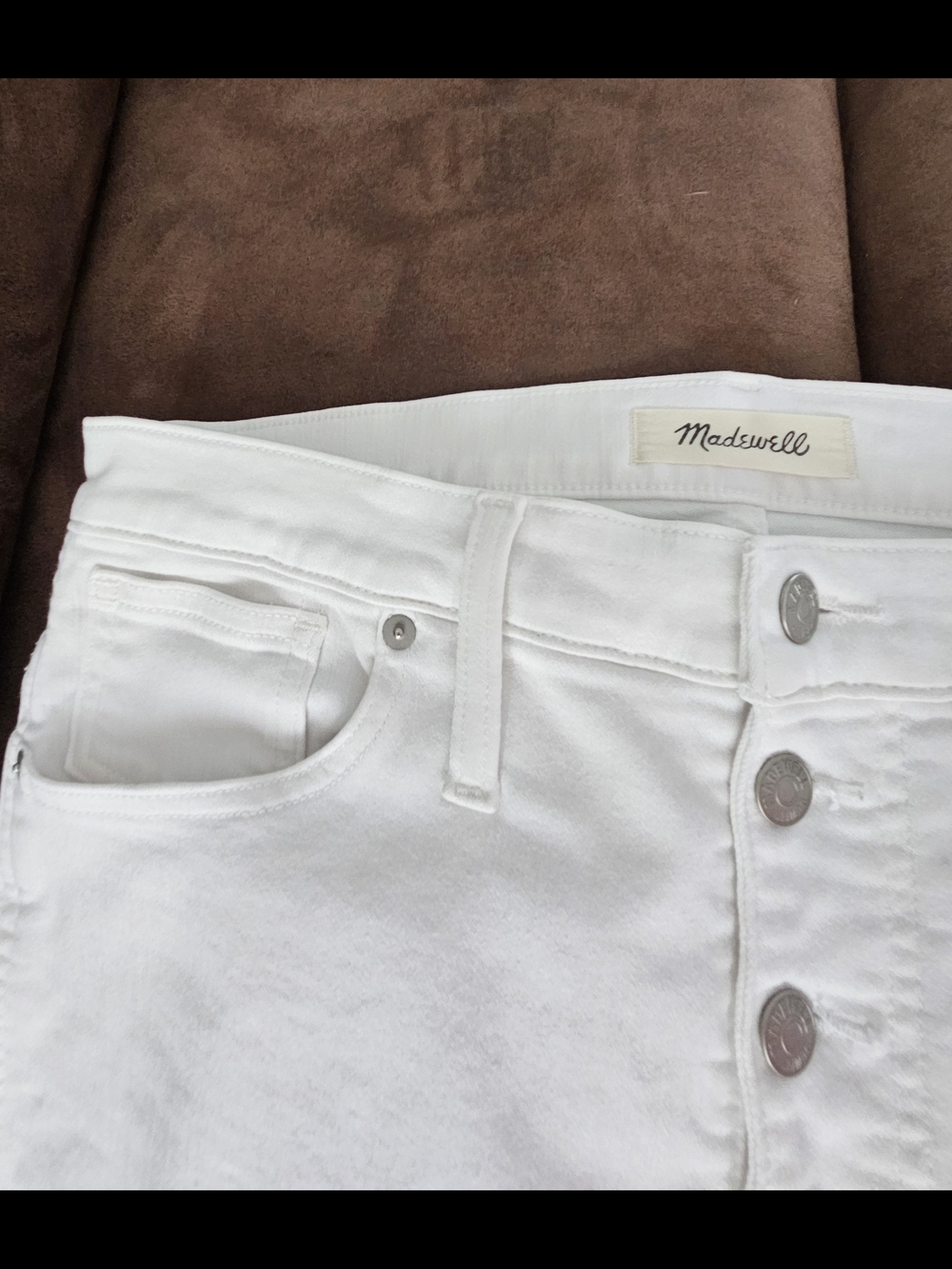Madewell High Rise Skinny Crop Jeans Womens 32 White Button Fly - Picture 7 of 16